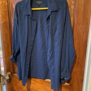 Banana Republic Blue gauze Shirt Classic Fit